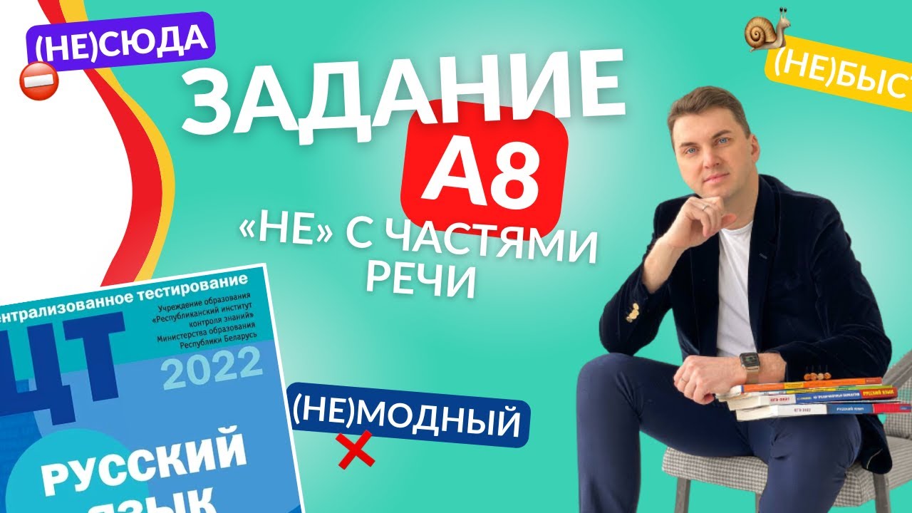 Подготовка к ЦТ(ЦЭ). Русский язык. А8. НЕ с частями речи. - YouTube