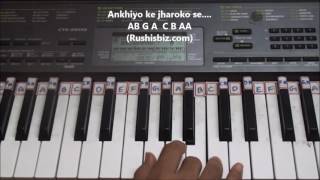 Akhiyon Ke Jharokon Se (Classical) - Piano Tutorials | 1200 Songs BOOK/PDF @399/- only - 7013658813 chords