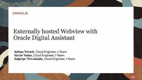 Externally Hosted Webview with Oracle Digital Assistant