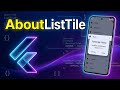 Flutter AboutListTile Tutorial [Hindi] | flutter widget-2