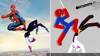 Spiderman Vs Stickman Stickman Dismounting Funny Moments Funny