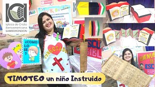 TIMOTEO UN NIÑO INSTRUIDO - BIBLIA ACORDEÓN - CUBO PLEGABLE - CÁNTICO COMO LO SE - CLASES VIRTUALES