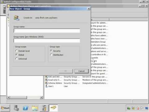 Forefront Lab - Create a Security Group for DirectAccess Clients on DC01 (Part 05/42)