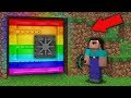Minecraft NOOB vs PRO : NOOB FOUND RAINBOW BUNKER IN THIS VILLAGE! Challenge 100% trolling