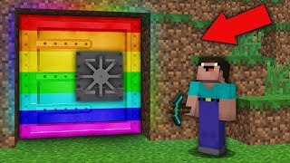 Minecraft NOOB vs PRO : NOOB FOUND RAINBOW BUNKER IN THIS VILLAGE! Challenge 100% trolling