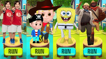 Tag with Ryan vs Jumanji: Epic Run vs Spongebob Squarepants Run vs Vlad and Niki Run