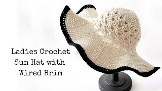 Ladies Crochet Sun Hat Tutorial With Wire Brim - The Chloe Sun Hat by Pretty Darn Adorable Crochet Tutorials 2,762 views 1 year ago 52 minutes