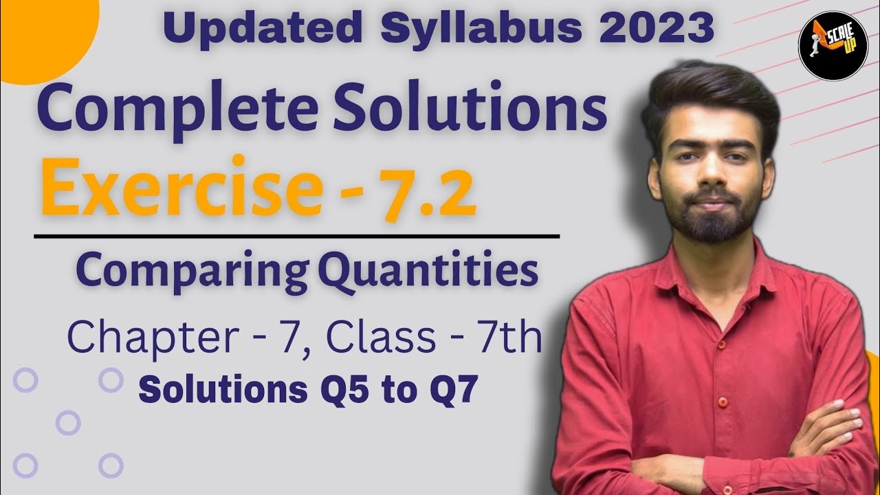 Exercise 7.2 Q5 to Q7 | Comparing Quantities | Chapter 7 | Class 7th ...