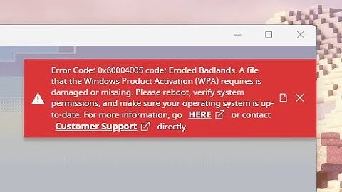Minecraft Launcher Eroded Badlands Error: Important INFO