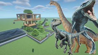 How To Make a Brachiosaurus, Mosasaurus, and Velociraptor Farm in Minecraft PE