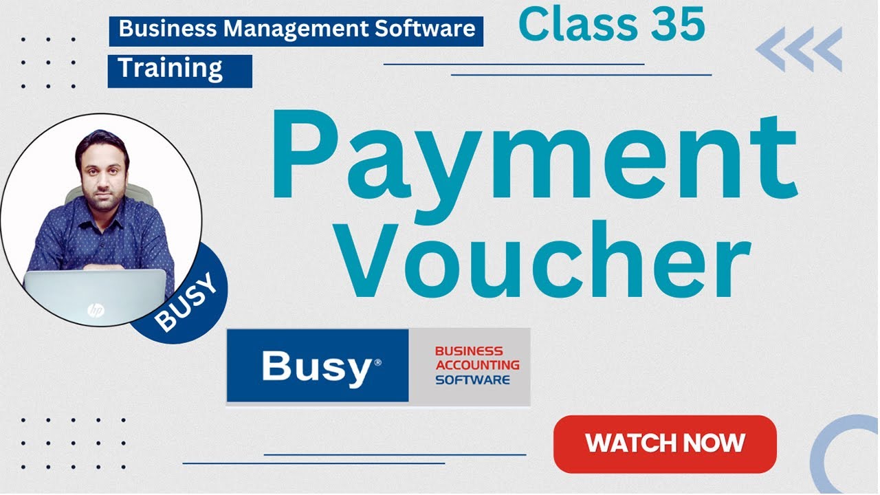 How to Start Crafting Payment Vouchers Using Busy Software - YouTube