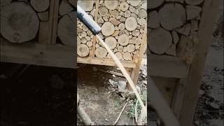 скважина желонкой своими руками итоги #cordwood #water #wood
