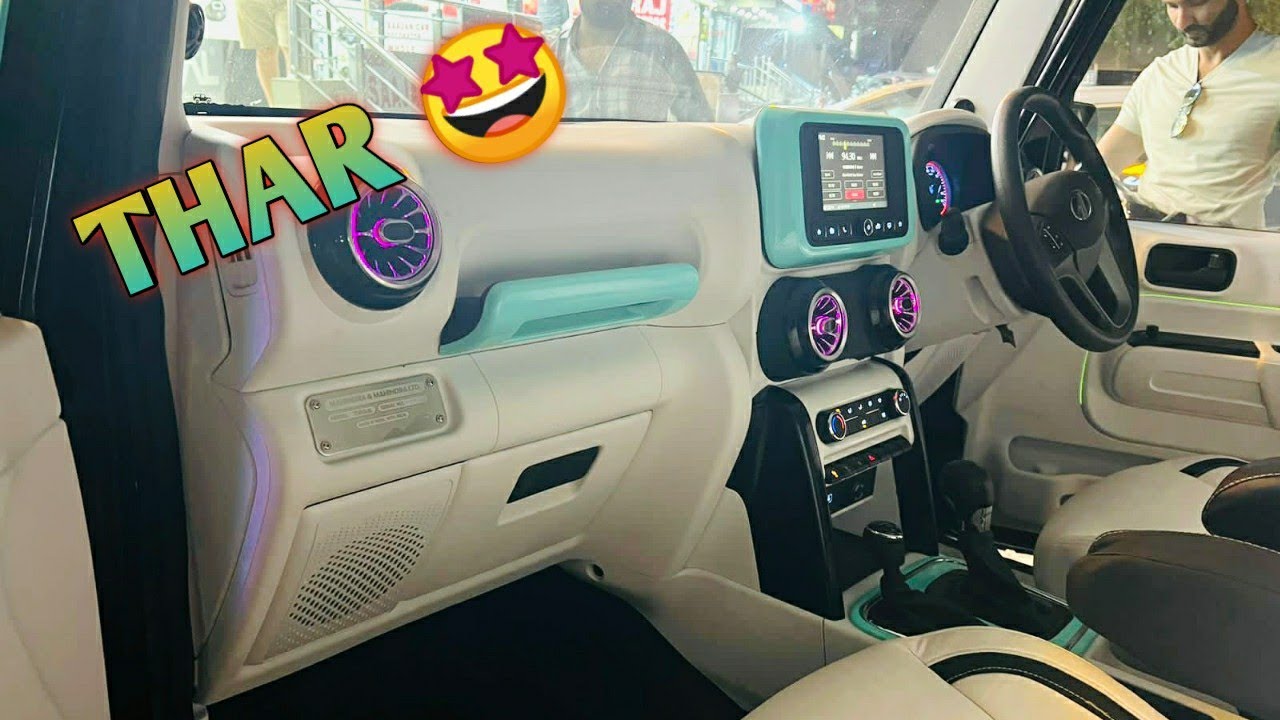 🏽Mahindra thar का नया look😍 !! Thar full modified, SAAJAN CAR DECORATOR