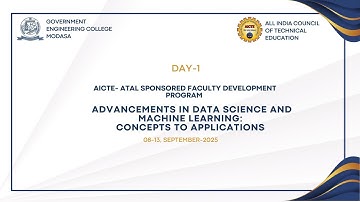 Day 1-ATAL FDP on Advancements in Data Science and Machine Learning: Concepts to Applications