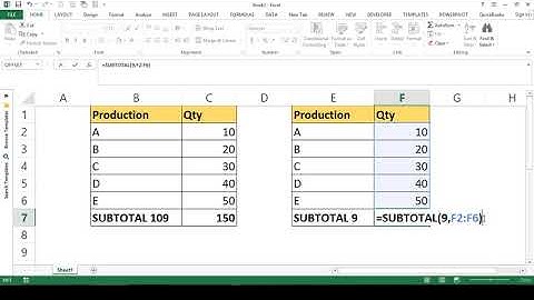 Different between SUBTOTAL 109 & SUBTOTAL 9