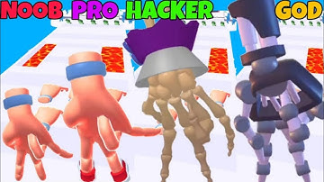Noob Vs pro Vs Hacker In Hand Rush 3d Walkthrough Game Boss Fight #viral #games #yt #hacker #bdp