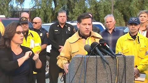 California officials give update on dangerous wildfires