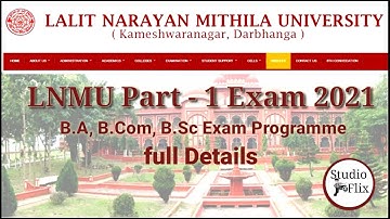 LNMU Part 1 Exam programme details.जानिए कब किसका कौन सा Paper होगा? BA Bsc Bcom Part 1 Exam program