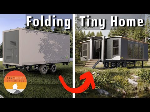 Foldable EXPANDING Tiny House on Wheels - unfolds to 22 ft wide! 🤯