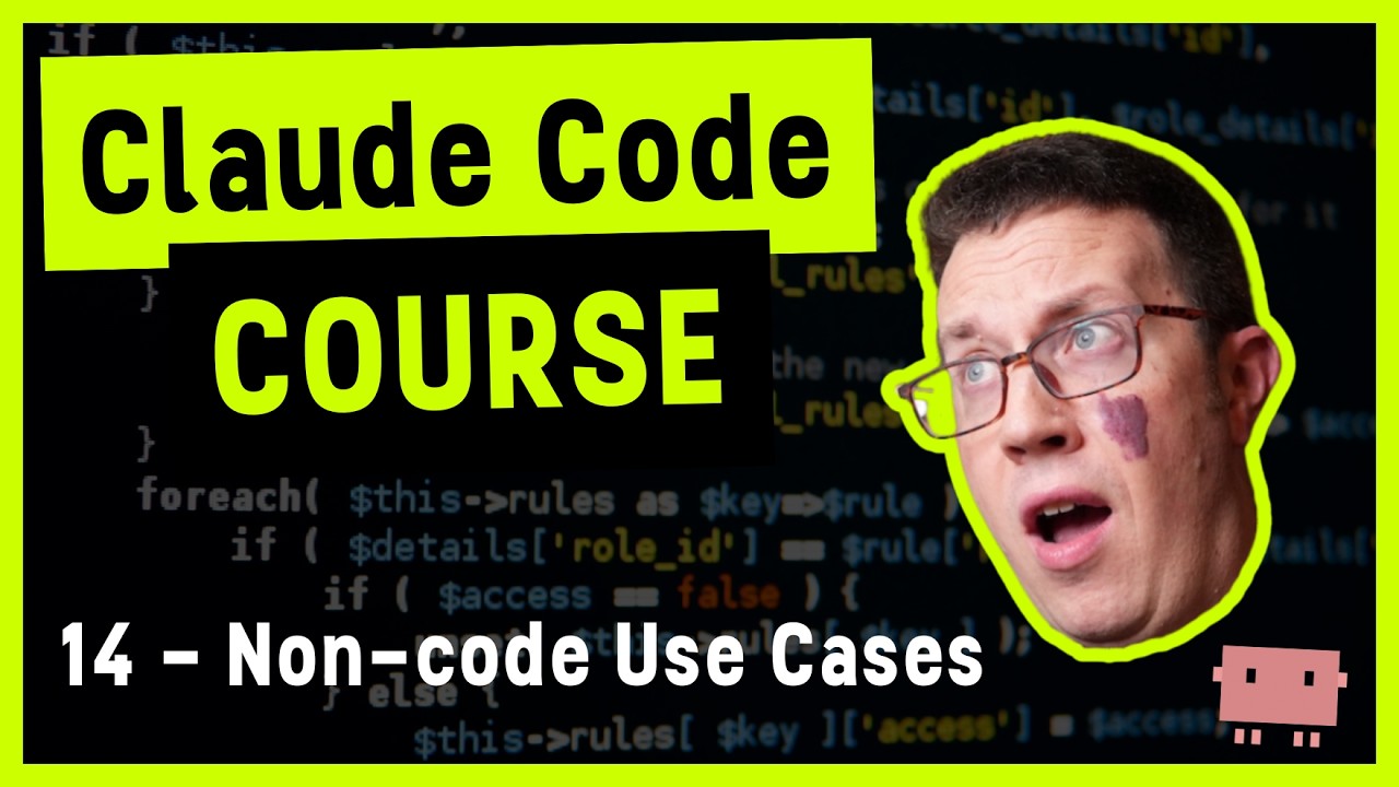 Claude Code Course 14 - Non-code Use Cases (Output Styles) - YouTube