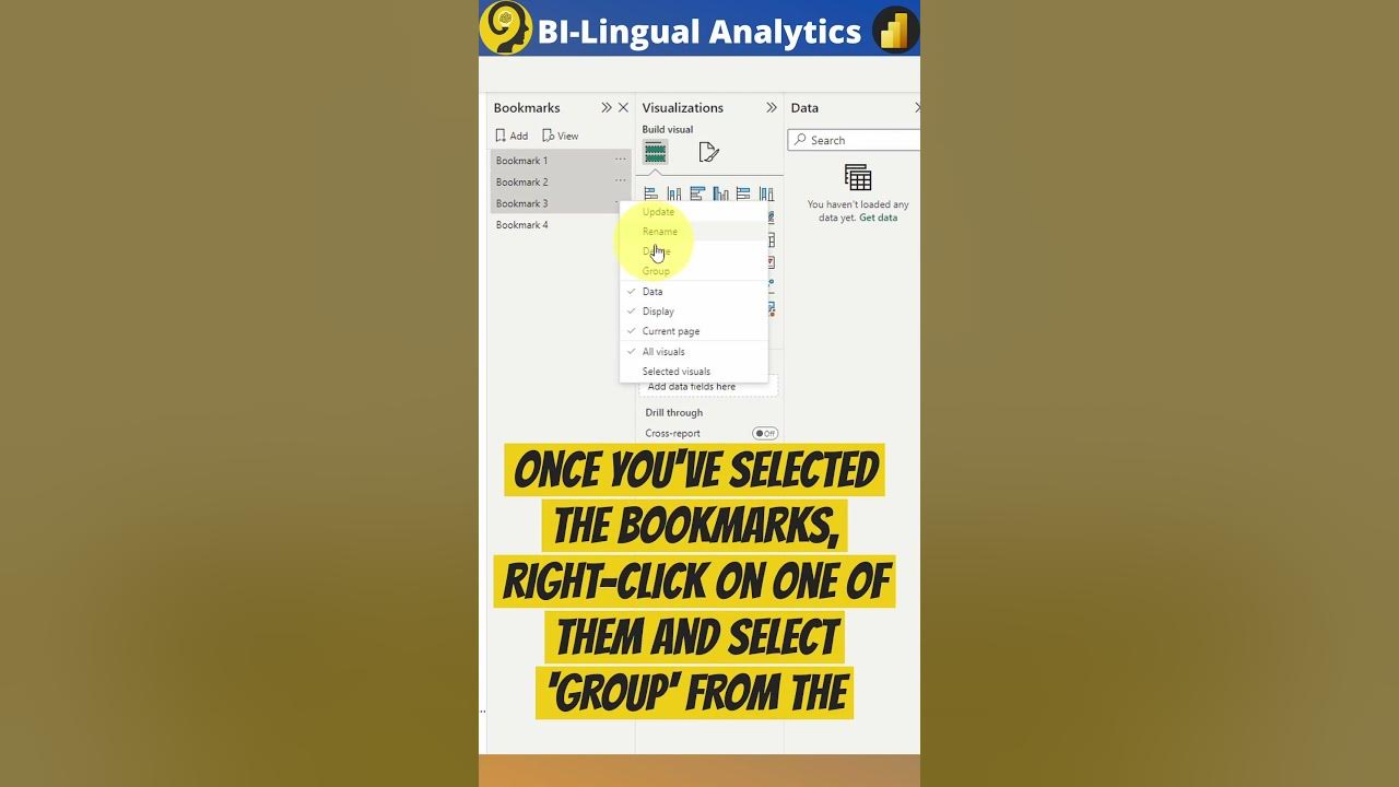 How To Group Bookmarks in Power BI Desktop Stay Organized Shorts