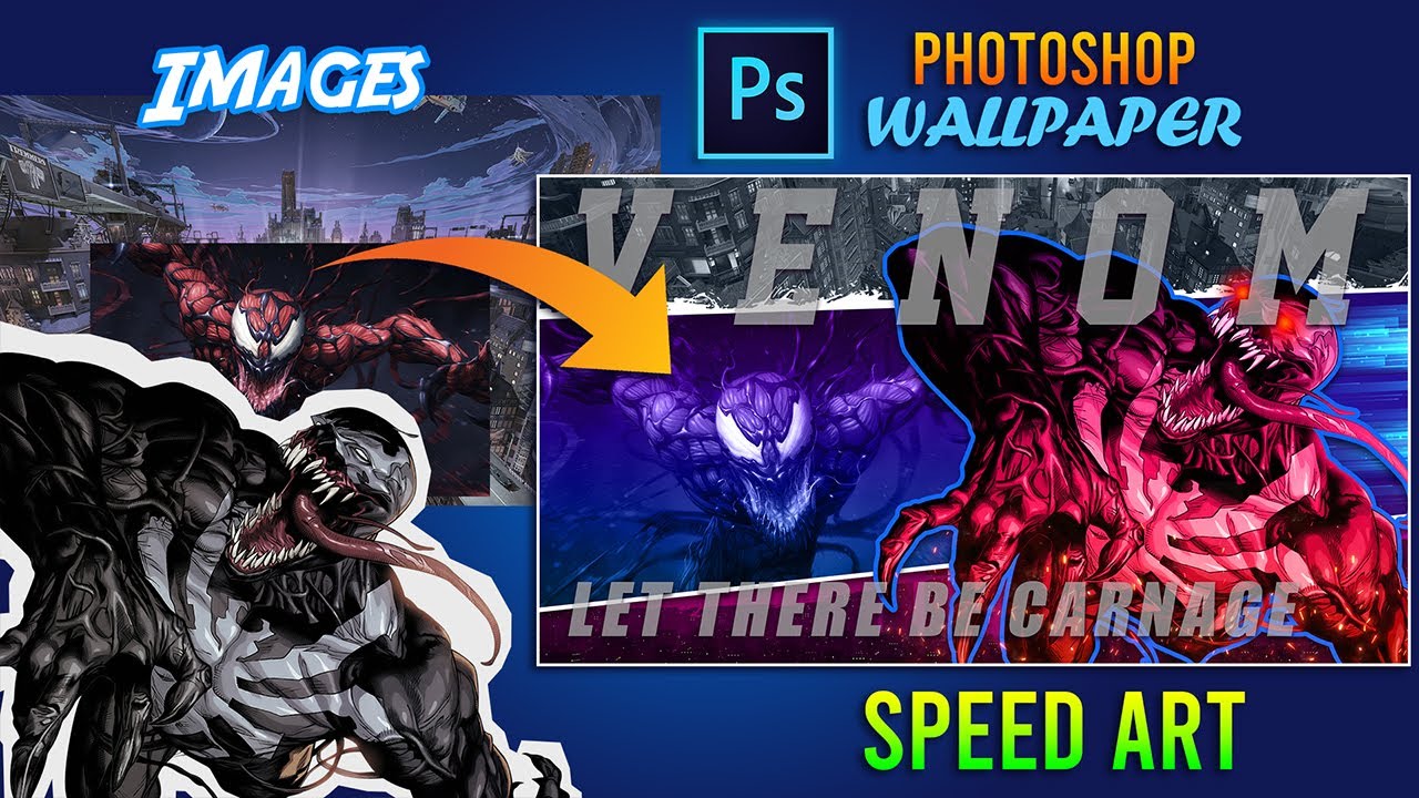 Creating VENOM poster photoshop || photoshop manipulation || speed art