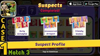 Small Town Murders : Case 1 | Suspects Match 3 Walkthrough (Android, ios) screenshot 3