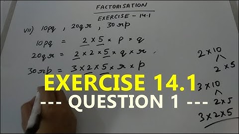 Class 8th Maths: Factorisation Exercise 14.1 Question 1 Solutions NCERT solutions for class 8 maths