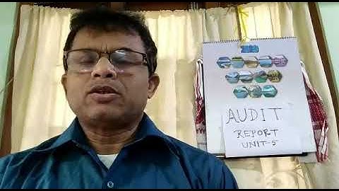 Disclaimer in Audit Report: Unit - 5: Lecture - 6: Dr. Gour Gopal Banik