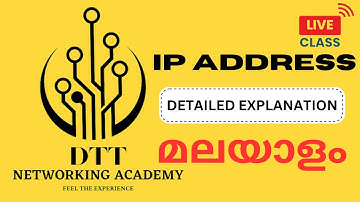 IP Address in Malayalam || Live session || DTT NETWORKING ACADEMY || IPv4 || CCNA Malayalam