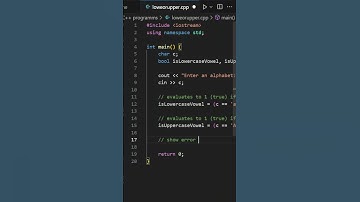 🚀 C++ Vowel or Consonant Checker | #ShortsTutorial"