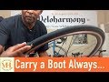 Why carry a boot in your patch kit | handling flat tires on a road bike