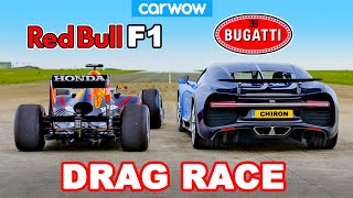 Bugatti Chiron v Mobil F1 Red Bull: DRAG RACE