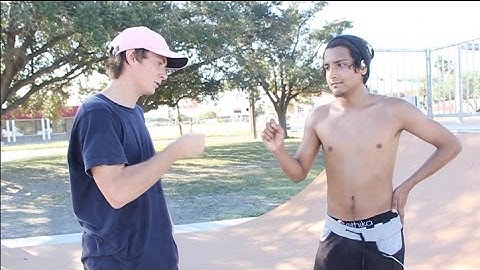 FLAT BAR GAME OF SKATE: Javier Castro vs Brandon phelps