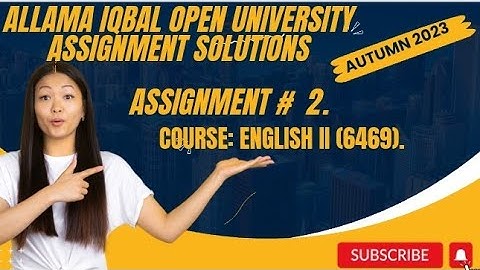 code 6469|AIOU SOLVED ASSIGNMENT#2|Aiou|Autumn 2023|English II |M.A, M.ed|#2023
