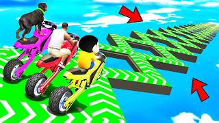 SHINCHAN AND FRANKLIN TRIED THE IMPOSSIBLE SPEED BOOSTER CRISS CROSS PARKOUR CHALLENGE GTA 5