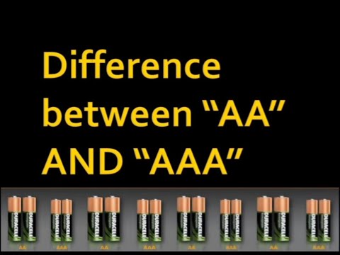 Difference between AAA and AA battery