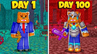 Full I Survived 100 Days In The Minecraft Nether News