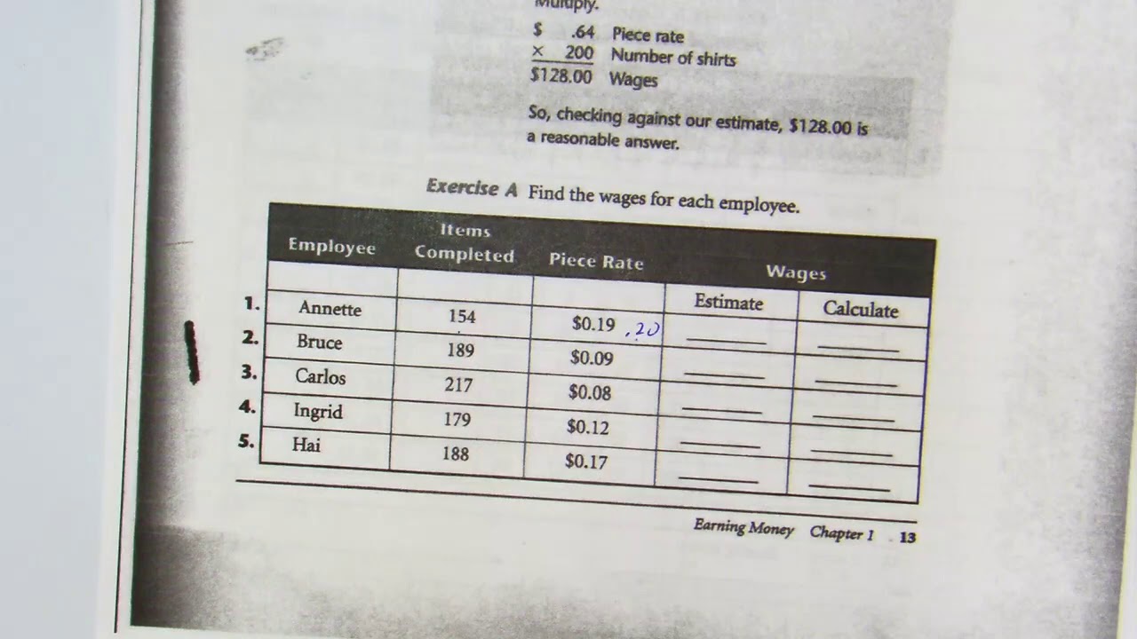 Applied Math 1.7 Piecework - YouTube