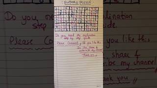 Sudoku Puzzle  Watch & Learn Sudoku! 🔥 #shorts
