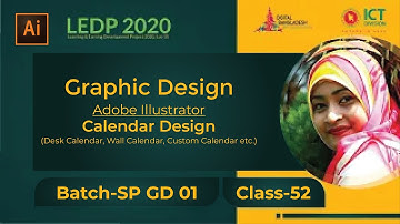 Calendar Design | Class 52 | Batch SP GD 01| LEDP 2020 | Graphic Design Class
