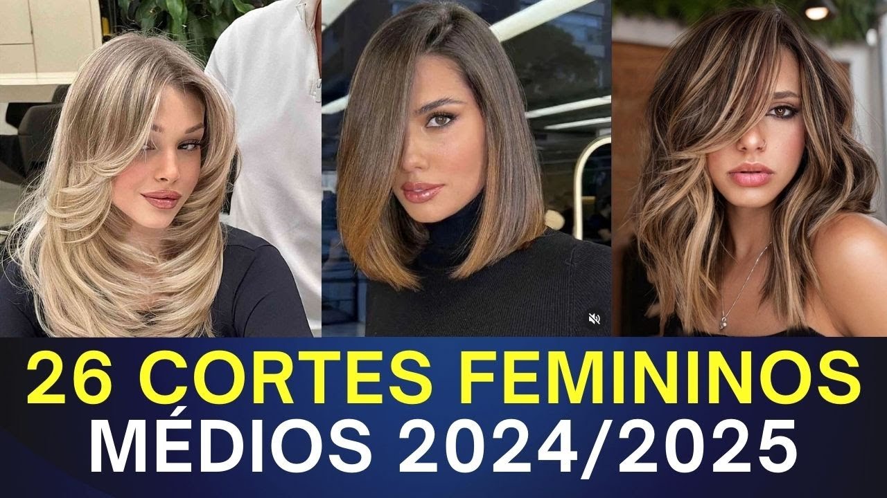 26 IDEIAS DE CORTE DE CABELO MÉDIO FEMININO 2024 - 2025 - YouTube