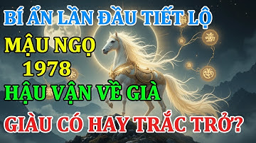 TUỔI MẬU NGỌ 1978 – Hậu Vận Về Già Giàu Có Hay Trắc Trở? BÍ ẨN LẦN ĐẦU ĐƯỢC TIẾT LỘ | Dịch Đạo Quán