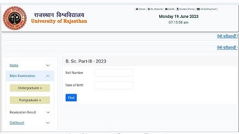 Rajasthan University Bsc Final Result 2023 Kaise Dekhe || Rajasthan University UG Final Result 2023