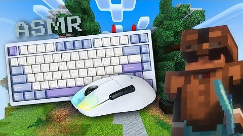 Hive Bedwars ASMR to relax | Rainy 75 keyboard + Drag click |