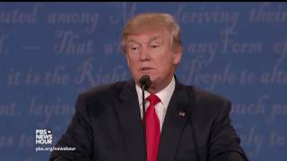 Trump and debate moderator Wallace spar over 'fallen' Aleppo