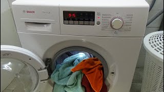 BOSCH WAB28220 washing machine, Quick wash 15 minutes 30 degrees program test example movie 258