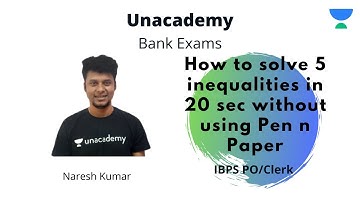 IBPS PO/Clerk | Direct inequalities Shortcut | Reasoning |by Naresh Kumar