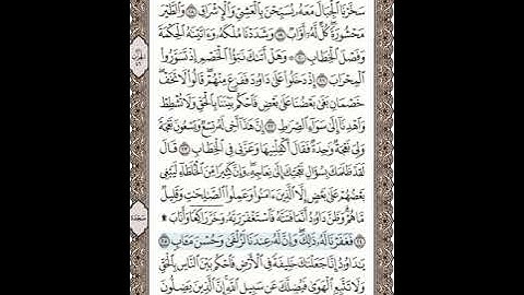سورة ص مكتوبة تلاوة عبدالرحمن السديس