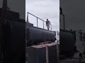 Foldable guard railing on Bulker tankers